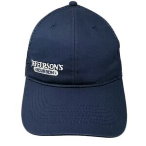 OTC Jefferson's Bourbon Trucker Hat Blue White Snapback OS Mesh Embroidered Logo